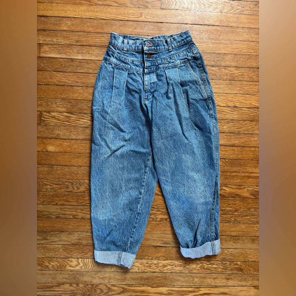 Lee Blue High Rise Jeans with Elastic Cuffs